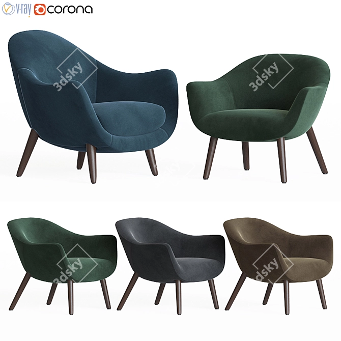 Elegant Comfort: Poliform Mad & Queen 3D model image 1