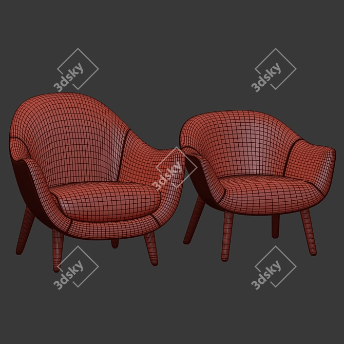 Elegant Comfort: Poliform Mad & Queen 3D model image 4