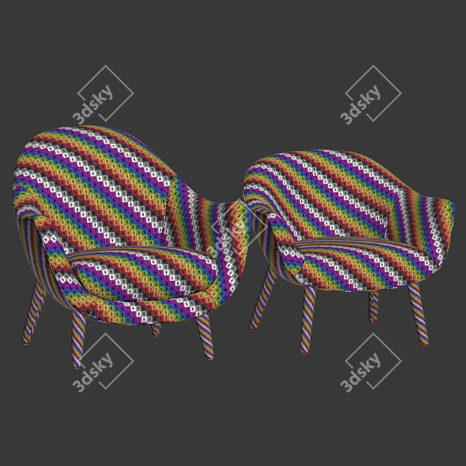 Elegant Comfort: Poliform Mad & Queen 3D model image 5