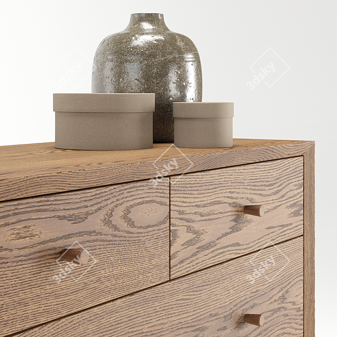 Vintage Quilda Dresser: Elegant and Timeless 3D model image 3