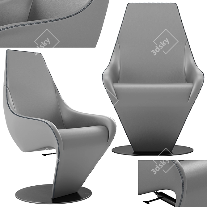 Modern Lobster Armchair: Comfortable & Stylish 3D model image 1