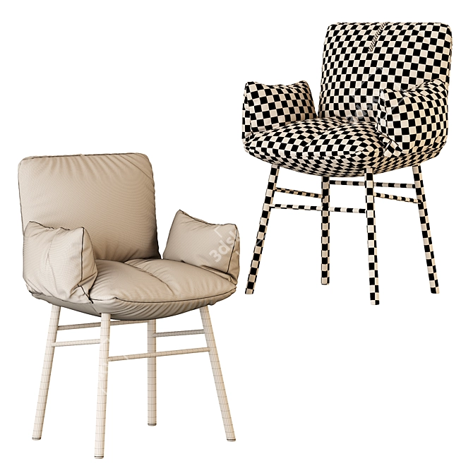 Pil: Comfortable & Modern Armchair 3D model image 5