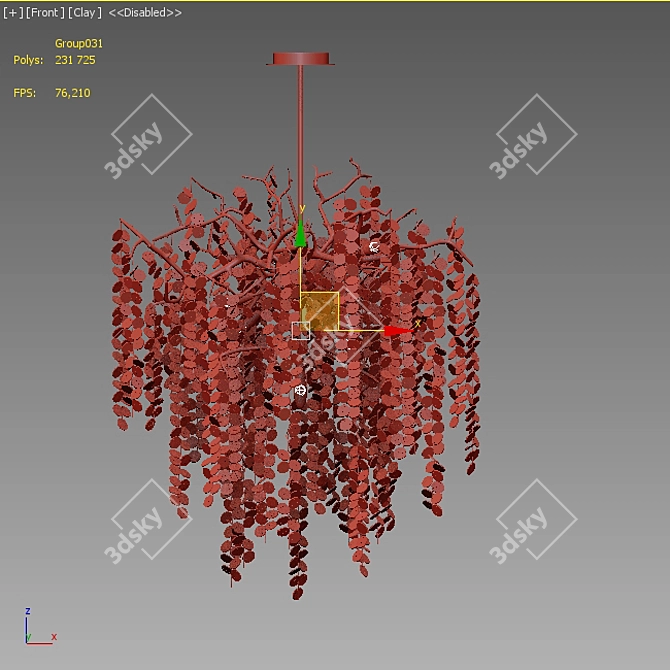 Elegant John Richard Noda Chandelier 3D model image 2