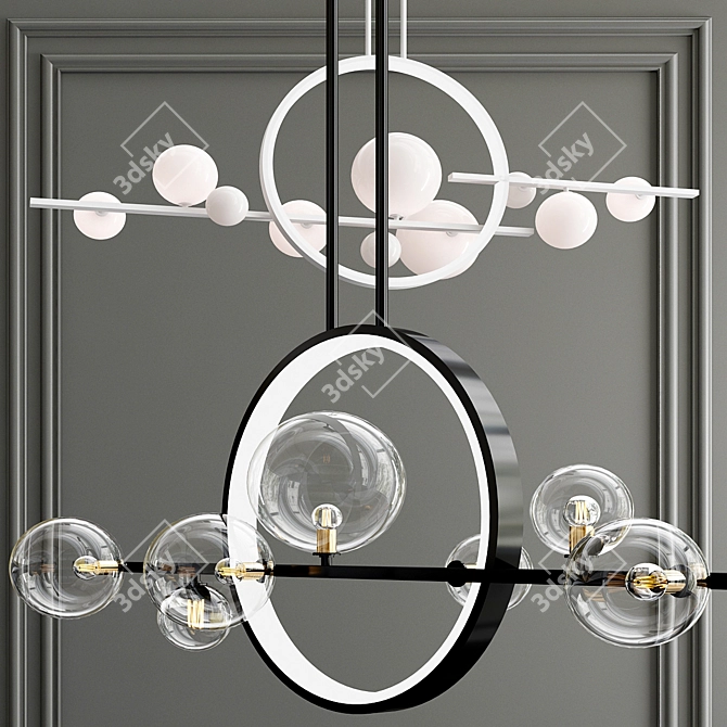 Modern Metal and Glass IONA L Halo 3D model image 1