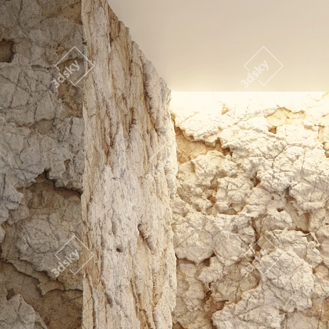 Beige Stone PBR Texture 3D model image 3