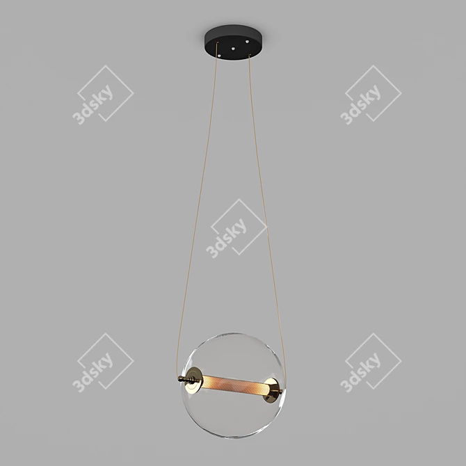 Elegant Round Pendant Latisha 3D model image 2