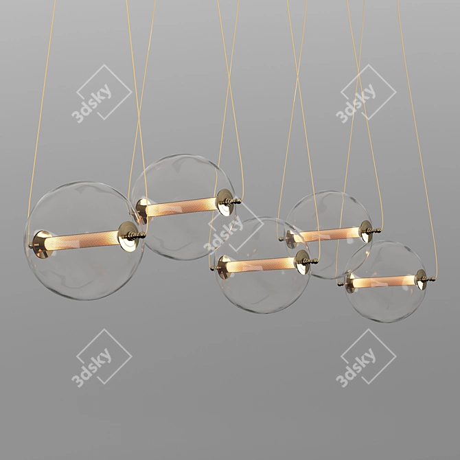 Elegant Round Pendant Latisha 3D model image 5