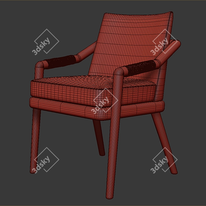 Artisanal Archer Chair 3D model image 5