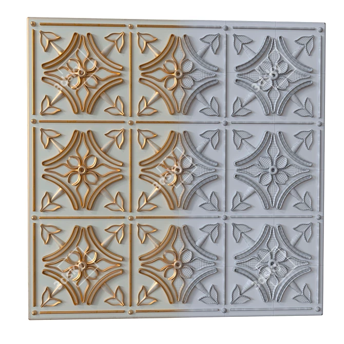 3D Decorative Panels Set 3D model image 2
