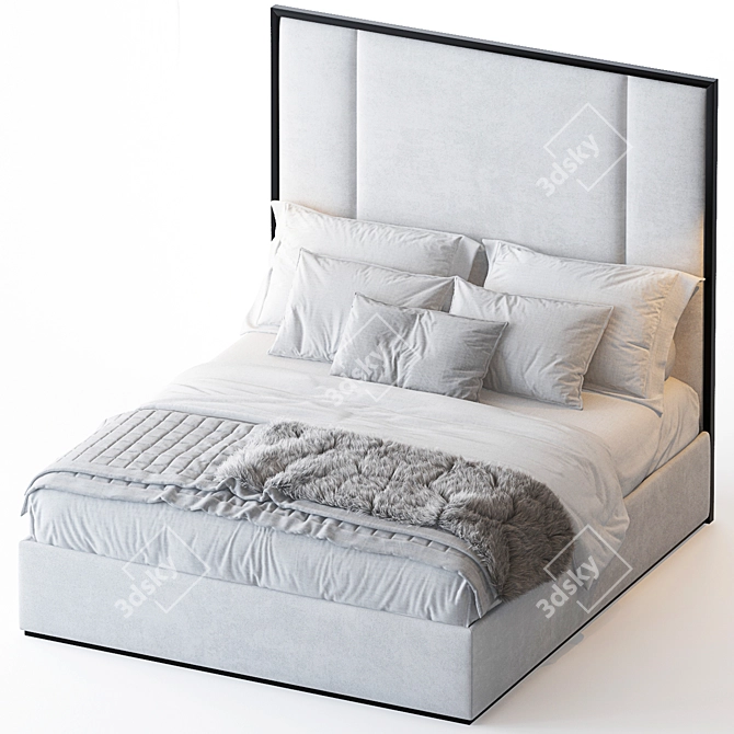 Chopin Headboard with Corelli Base 3D model image 2