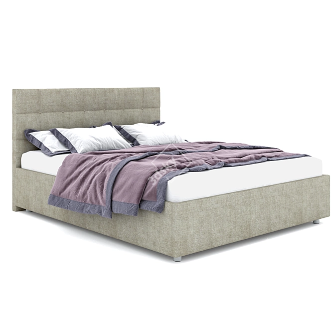 Tivoli Upholstered Bed 3D model image 2