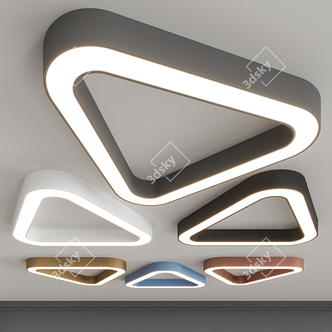 CYCLONE TR Ceiling Light: 6 Colors, 120cm, H 12cm 3D model image 1