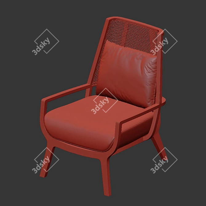 Elegant Kaya Lounge Armchair 3D model image 4