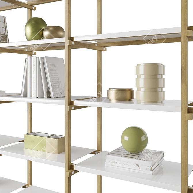 Hay Woody High Shelves: Contemporary Oak 3D model image 2