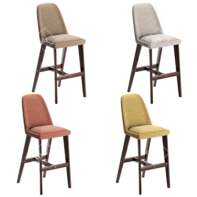 Sleek Faro Bar Stool - Order Now! 3D model image 4