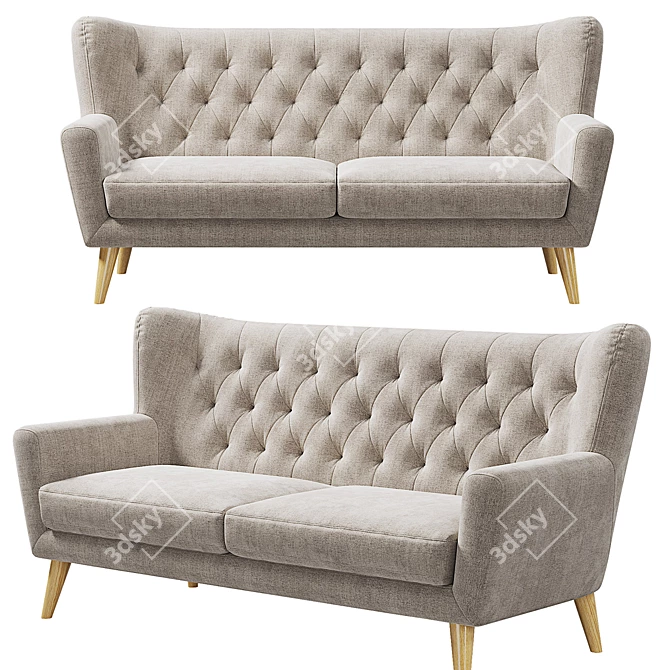 Elegant Florence Sofa: 1826x803x892mm 3D model image 1