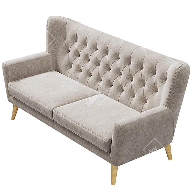 Elegant Florence Sofa: 1826x803x892mm 3D model image 2