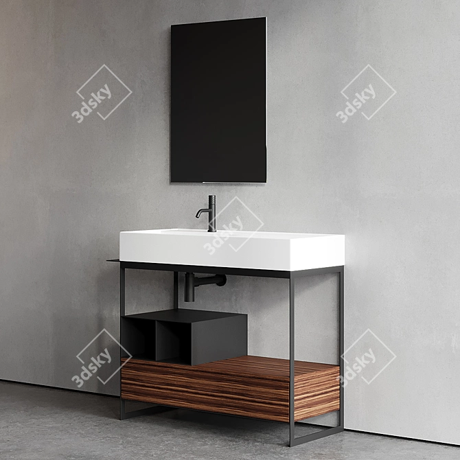 Scarabeo Ceramiche Solid Vanity Set 3D model image 4
