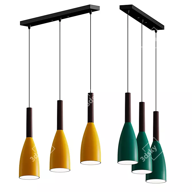 Nordic Chic Cone Pendant: Simple Elegance 3D model image 3