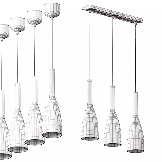 Nordic Chic Cone Pendant: Simple Elegance 3D model image 5