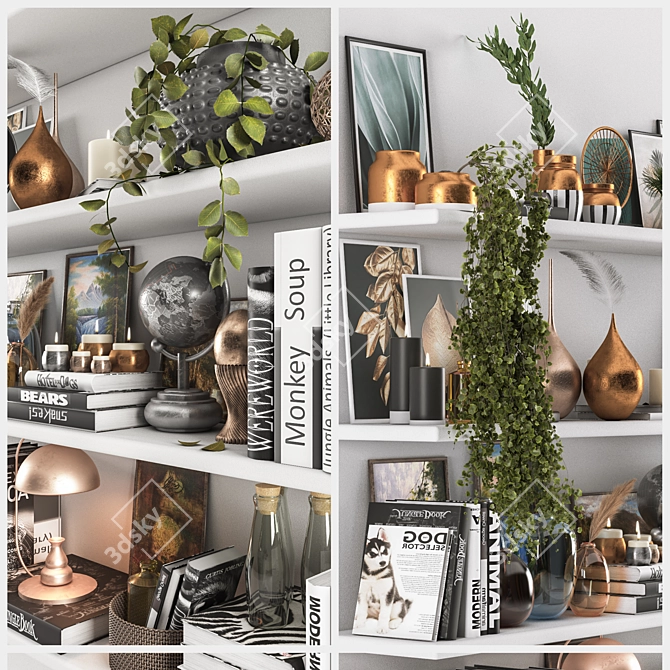 Elegant Decor Set 2015 3D model image 2