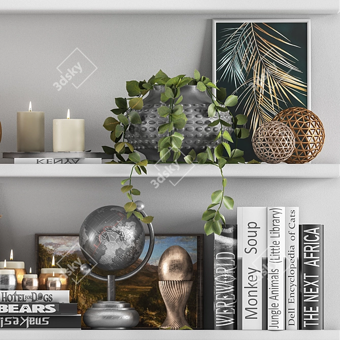 Elegant Decor Set 2015 3D model image 3