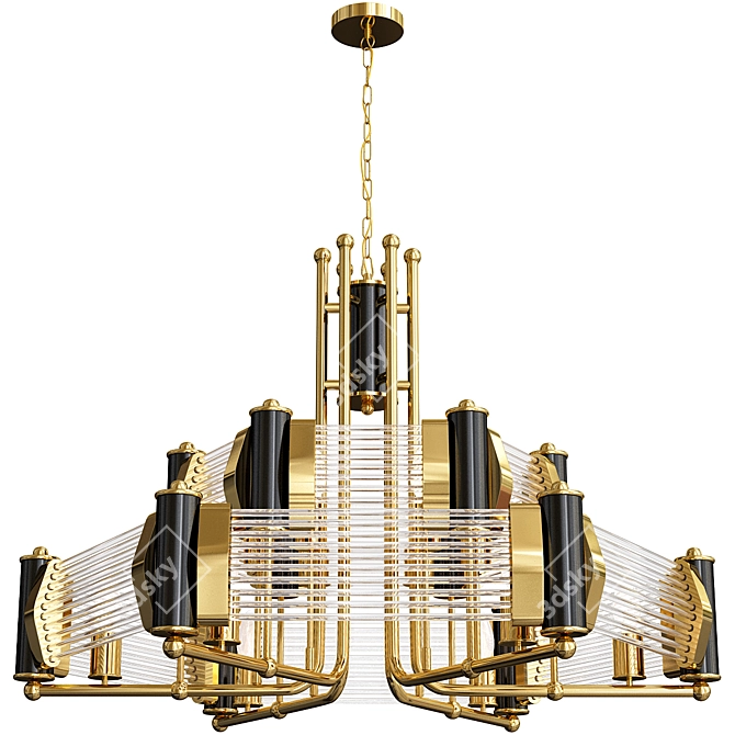 Glamorous Gatsby Chandelier 3D model image 2