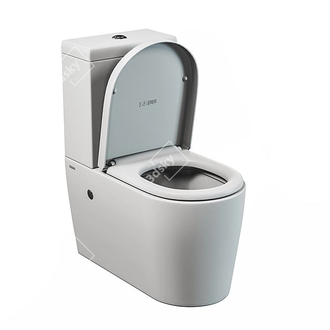 SSWW CT2046 Floor Toilet - Geberit Flush System, White Diamond 3D model image 2