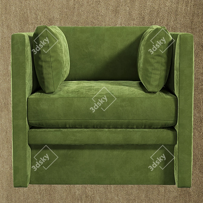 Modern Upholstered Armchair 3D model image 3