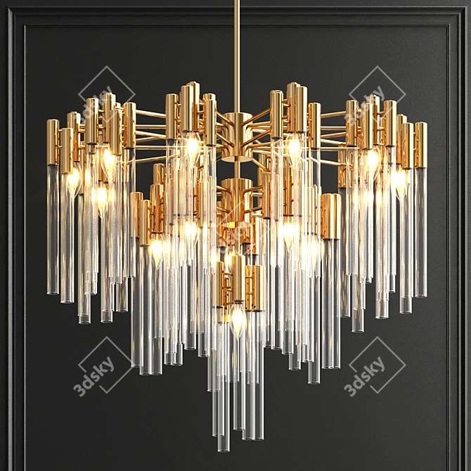 Glamorous Crystal Chandeliers Collection 3D model image 5