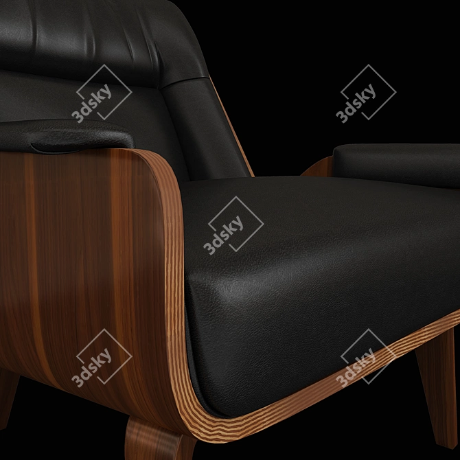 Modern Brazilian Leather Chair 3D model image 4