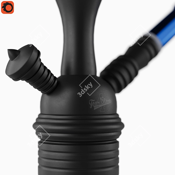 AMY 420 Hookah: Sleek, Colorful, and 4-Star Quality 3D model image 2