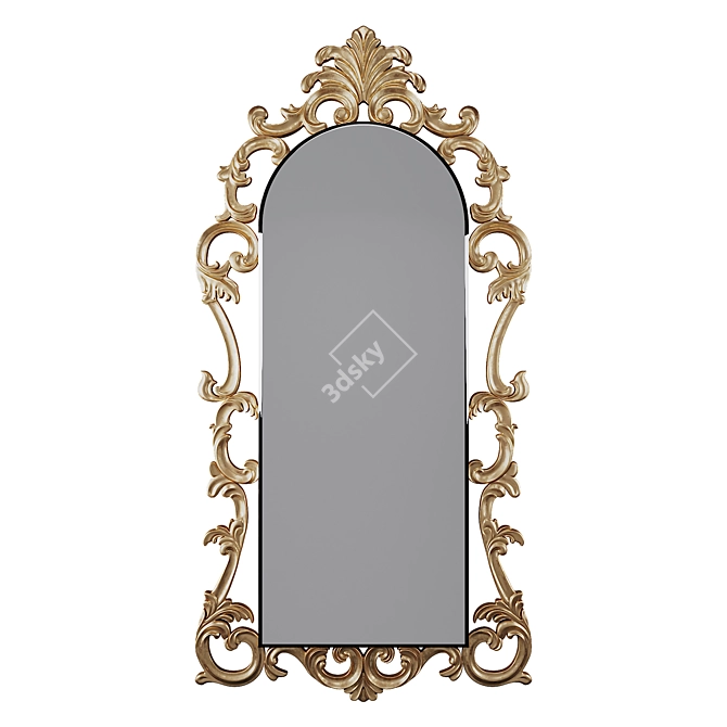Elegant Marie Antoinette Mirror 3D model image 1