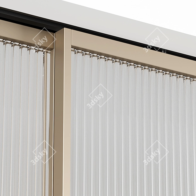 Embossed Glass Sliding Doors 3D model image 4