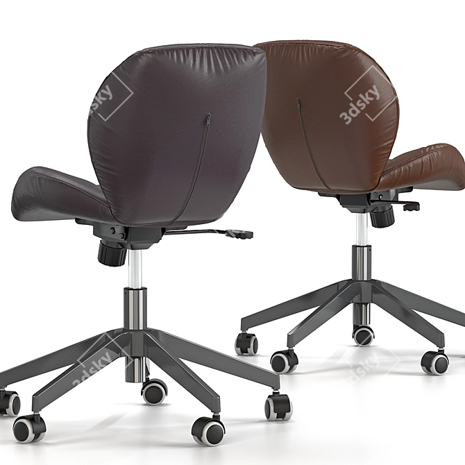 Argos Boutique Faux Leather Office Chair: Elegant Style for Your Workspace 3D model image 2