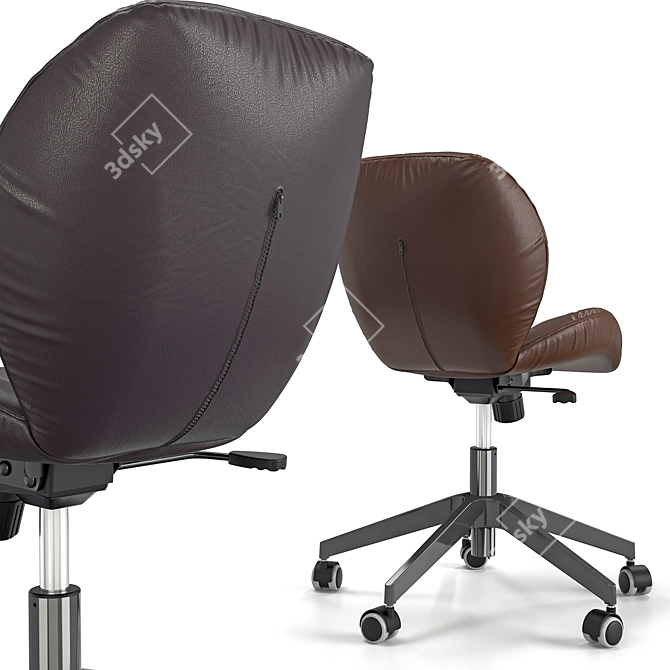 Argos Boutique Faux Leather Office Chair: Elegant Style for Your Workspace 3D model image 4