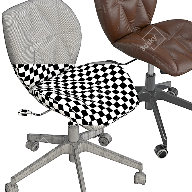 Argos Boutique Faux Leather Office Chair: Elegant Style for Your Workspace 3D model image 5