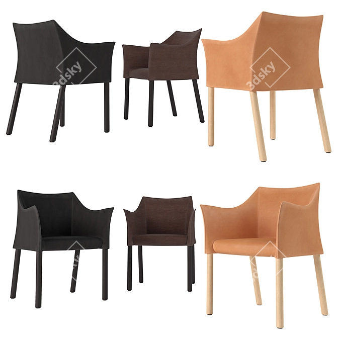 Elegant Minimalist CAP Chair 3D model image 7