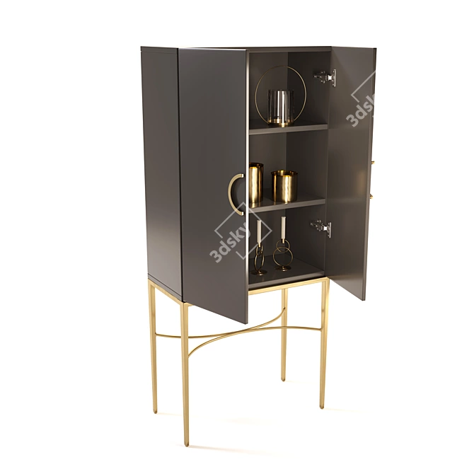 Elegant Art Deco Sideboard: SHODAN 3D model image 4