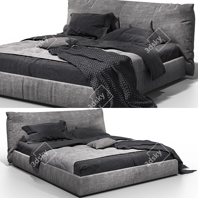 Ditre Italia Papilo Bed: Modern Elegance for Your Bedroom 3D model image 1