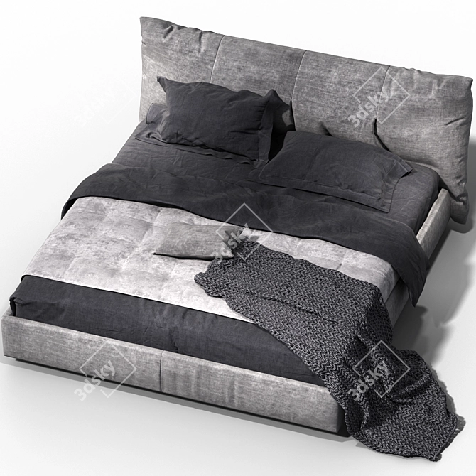 Ditre Italia Papilo Bed: Modern Elegance for Your Bedroom 3D model image 2