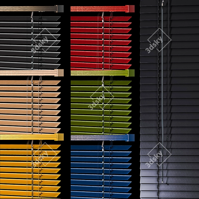 Title: Versatile PVC Tilt Blinds 3D model image 11