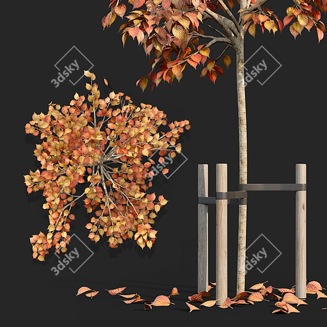 Sturdy Tree Stake for Superior Support 3D model image 2