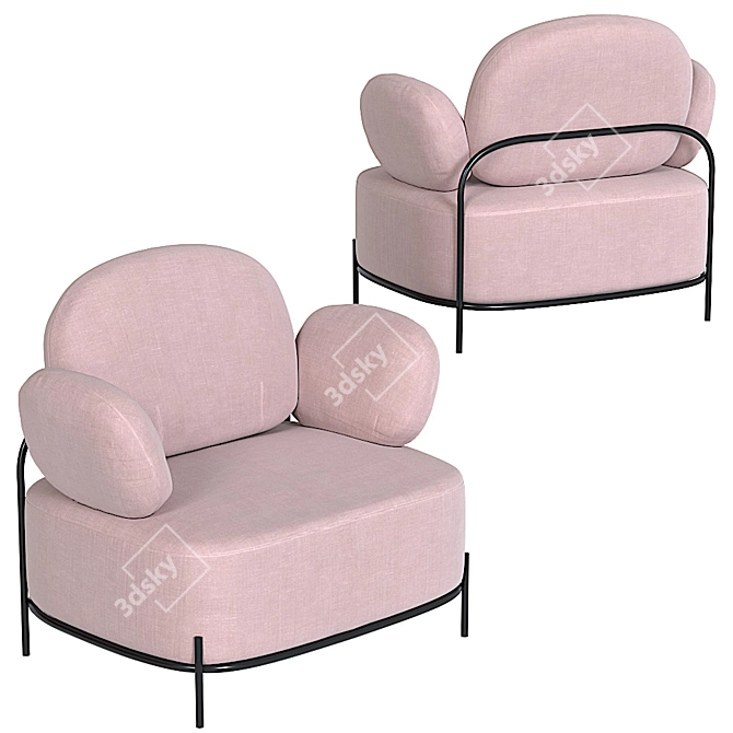 Modern Coco Armchair: Comfort and Elegance 3D model image 4