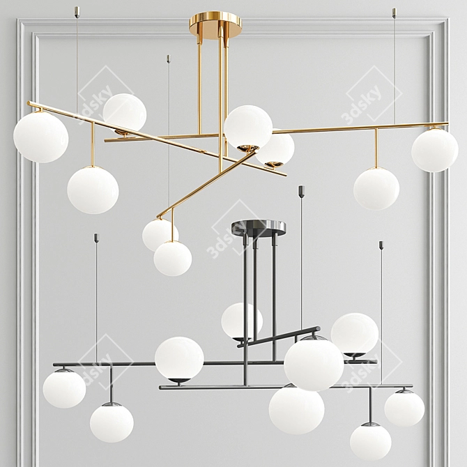 Modernize your space with Technum Led Chandelier 3D model image 2