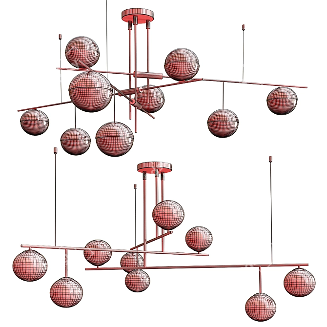 Modernize your space with Technum Led Chandelier 3D model image 3