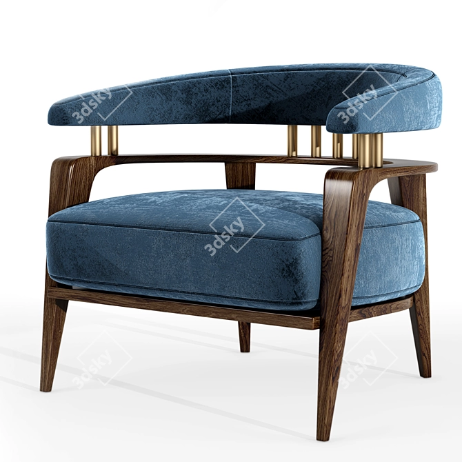 Elegant Upholstered Chair: Rozzoni 3D model image 3