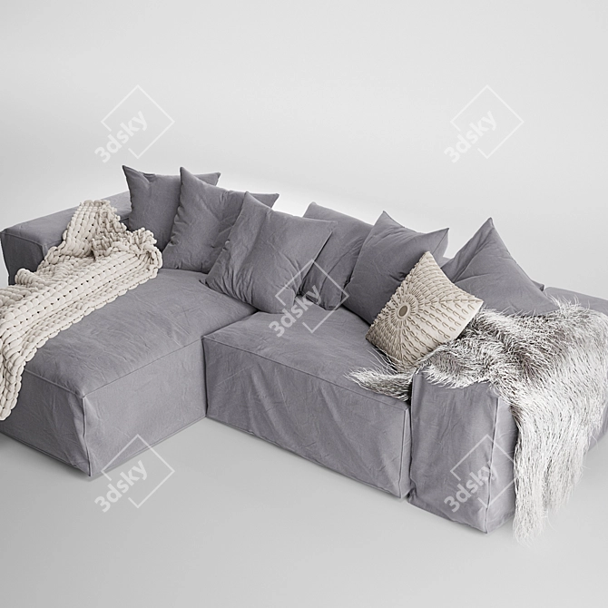 Hendrix 2-Seater Sofa: Uniqwa's Luxurious Statement Piece 3D model image 3