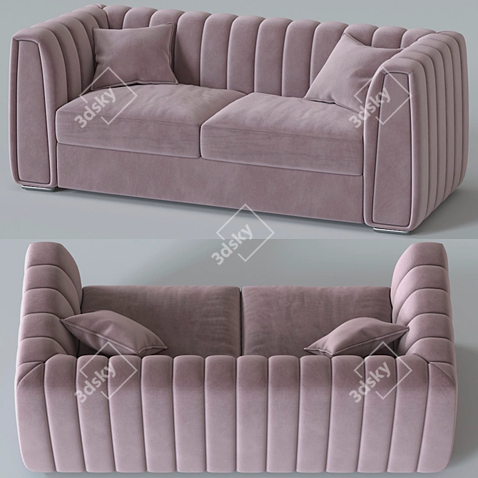 Elegant Kito Sofa: Origami Interior 3D model image 2