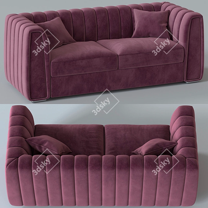 Elegant Kito Sofa: Origami Interior 3D model image 3